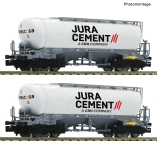 Fleischmann 6660090 - N - 2-tlg. Set Silowagen Jura Cement, Wascosa, Ep. VI